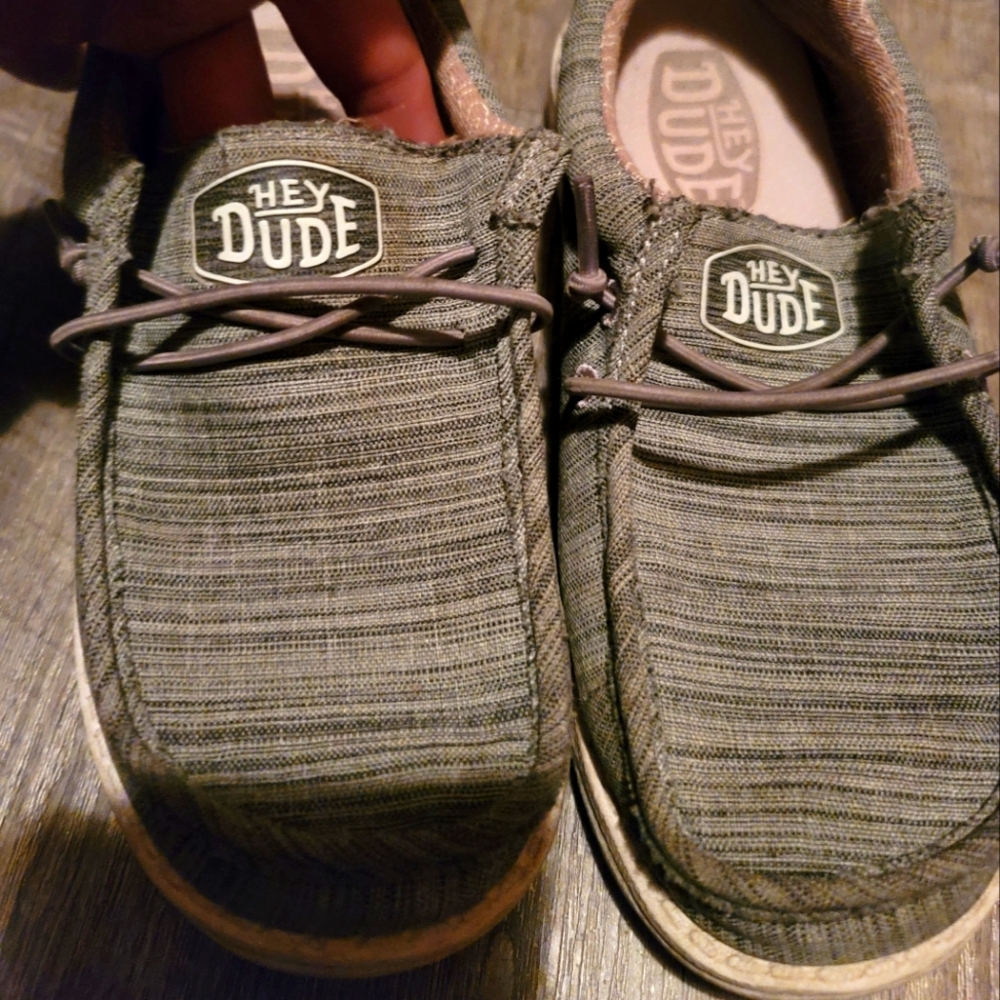 Hey Dude Youth 13 Casual Gray Slip On